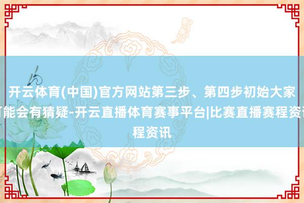 开云体育(中国)官方网站第三步、第四步初始大家可能会有猜疑-开云直播体育赛事平台|比赛直播赛程资讯